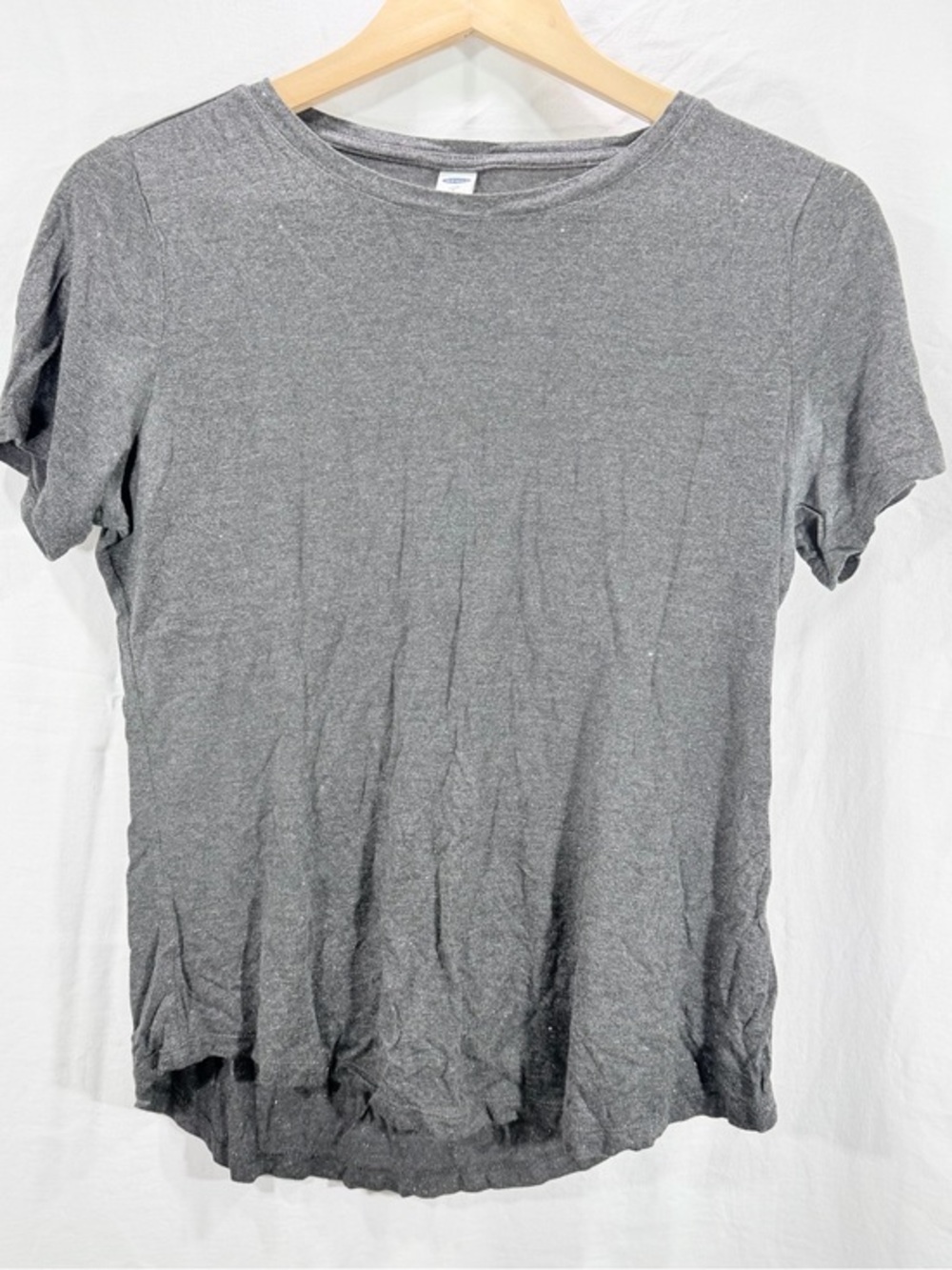 Old Navy Gray Short Sleeve Crewneck Tee - Heathered Finish